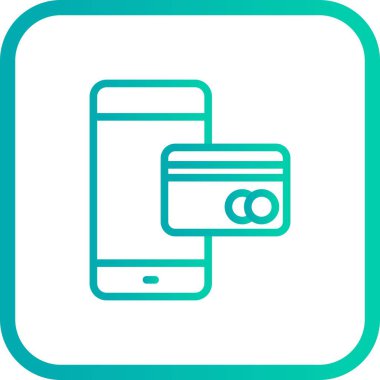 Vektör Mobil bankacılık simgesi    