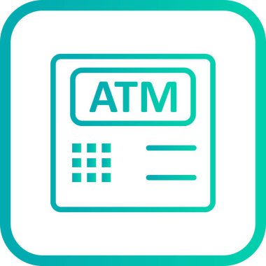 Vektör atm makinesi simgesini   