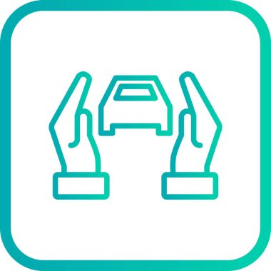 Vektör araba sigorta simgesi  