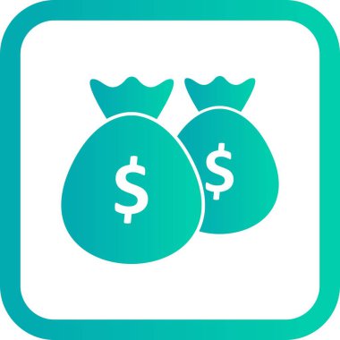 Vektör para çantaları simgesi   