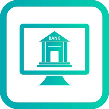 Vektör Internet bankacılık simgesi  