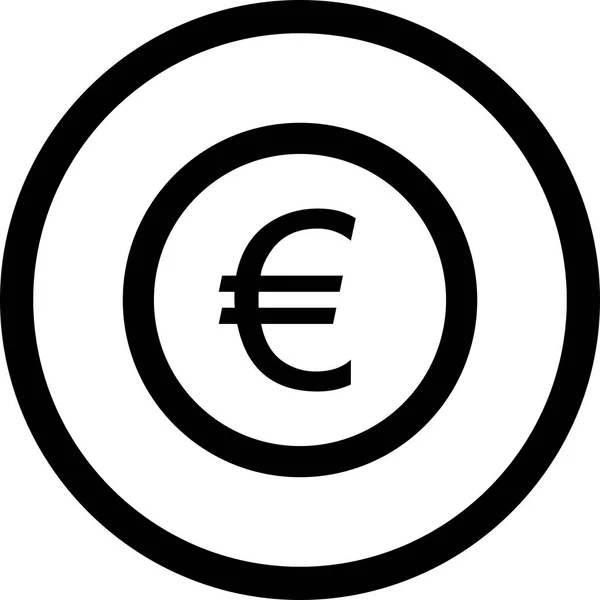 Vector euro icono — Archivo Imágenes Vectoriales