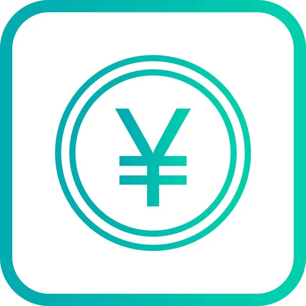 Icona dello yen vettore — Vettoriale Stock
