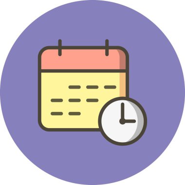 Vektör iş son tarihi simgesi   