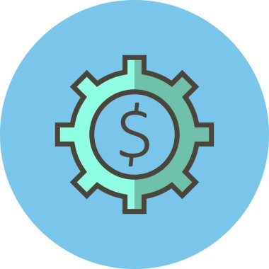 Vektör iş cog simgesi 