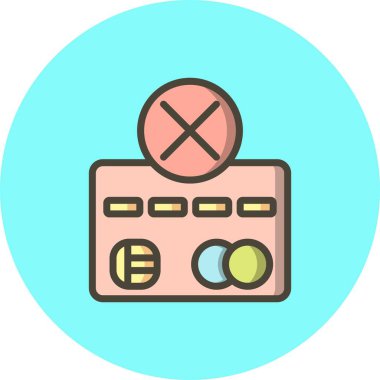 Vektör ödeme hata simgesi    