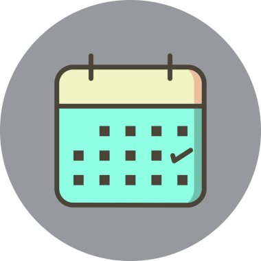 Vektör iş takvim simgesini  