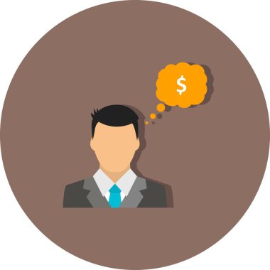 Simge düşünme vektör iş    