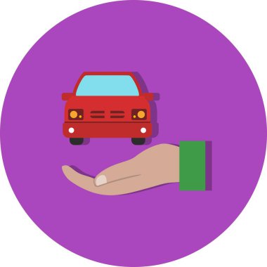 Vektör araba sigorta simgesi  