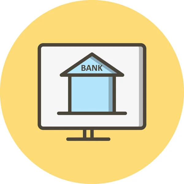 Vektor Internet Banking Ikone — Stockvektor