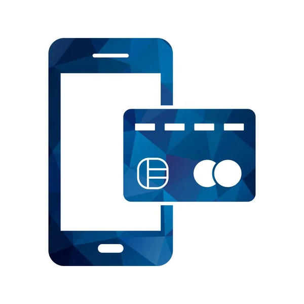 Vector Icona mobile banking — Vettoriale Stock