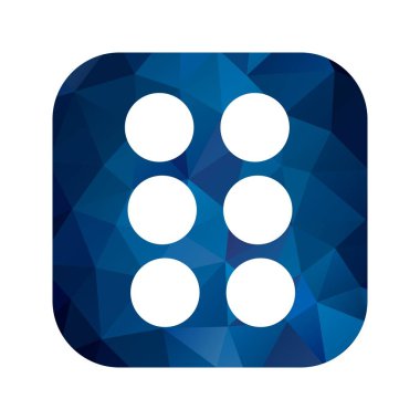 Vektör zar altı simgesi