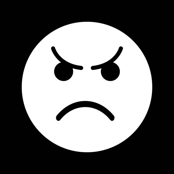 Ícone de Emoticon irritado vetorial — Vetor de Stock