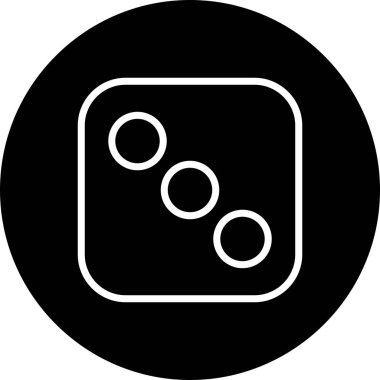 Vektör zar üç simge