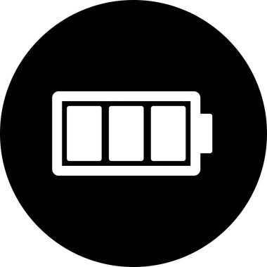 vektör tam dolu pil simgesi