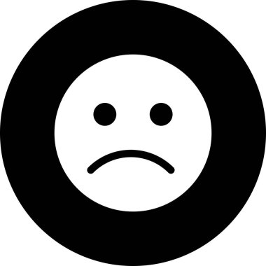 Vektör üzgün ifade simgesi