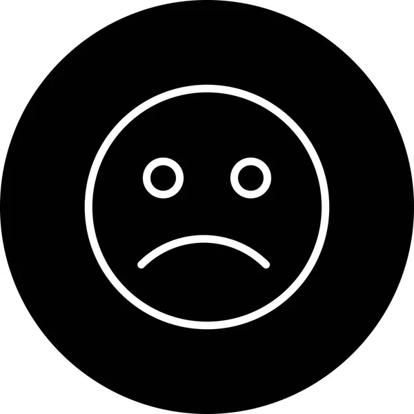 Icona Emoticon Vector Triste — Vettoriale Stock