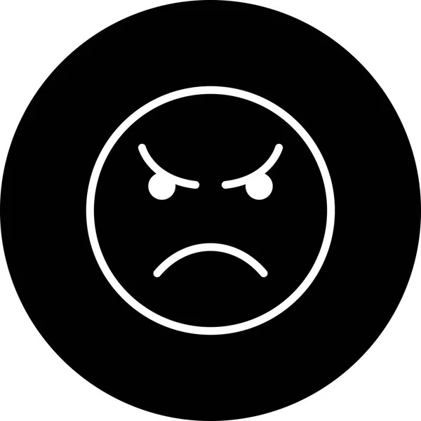 Vektor wütend Emoticon-Symbol — Stockvektor