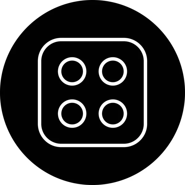 Vector Dice Four Icon — Stock Vector