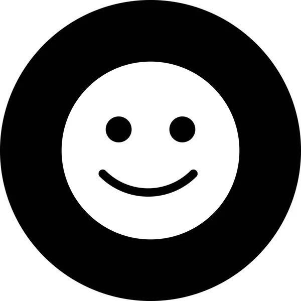 Vector Happy Emoticon Icon — Stock Vector