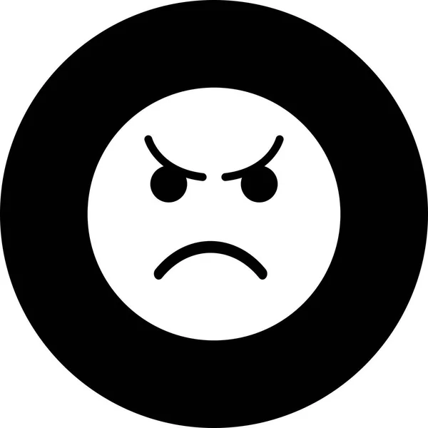 Ícone de Emoticon irritado vetorial —  Vetores de Stock