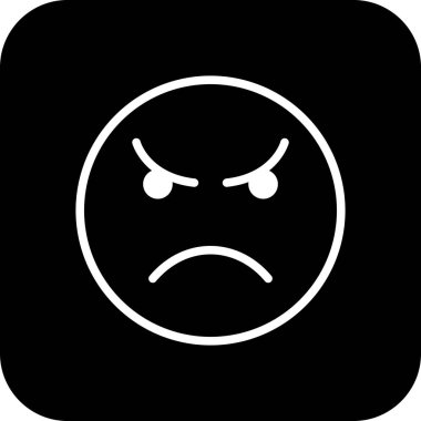 Vektör kızgın ifade simgesi