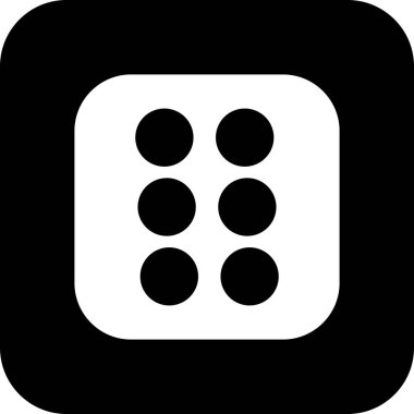 Vektör zar altı simgesi