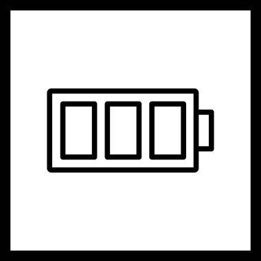 vektör tam dolu pil simgesi