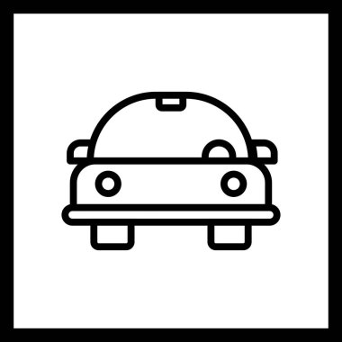 Vektör çizgi film araba simgesi