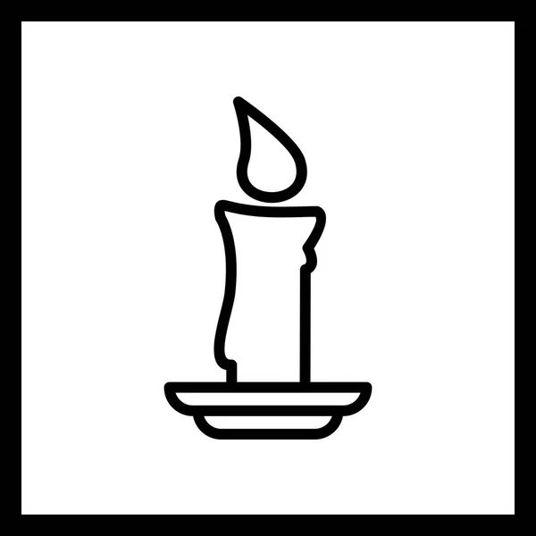 Значок векторной свечи — стоковый вектор