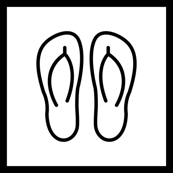 Vektorové ikony pantofle — Stockový vektor