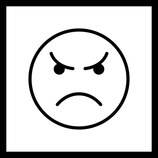 Vector Angry Emoticon Icon — Stock Vector