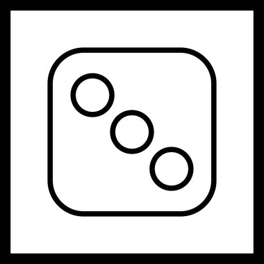 Vektör zar üç simge