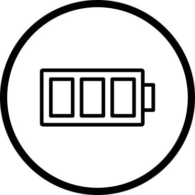 vektör tam dolu pil simgesi