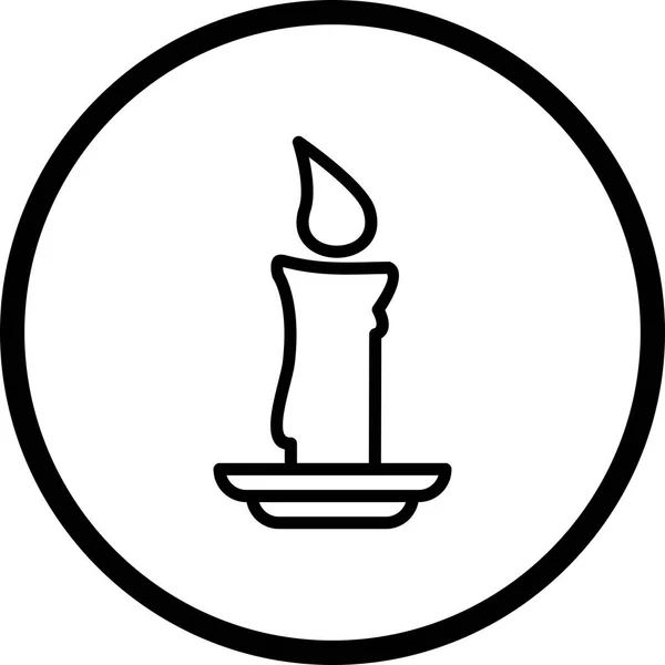 Icona di candela vettoriale — ストックベクタ