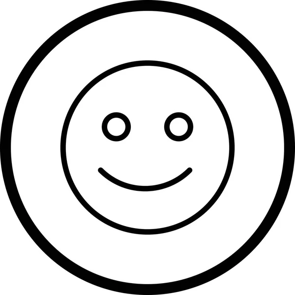 Vector Emoticon feliz icono — Archivo Imágenes Vectoriales