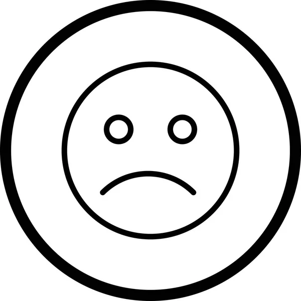 Vector triste Emoticon Icono — Vector de stock