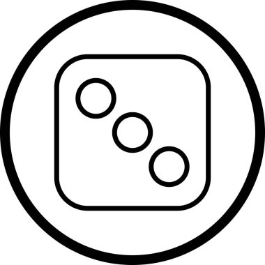 Vektör zar üç simge