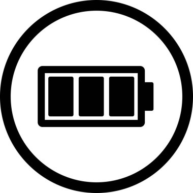 vektör tam dolu pil simgesi