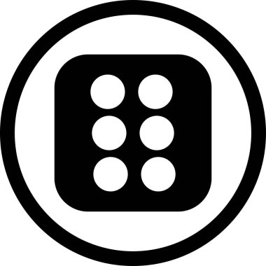 Vektör zar altı simgesi