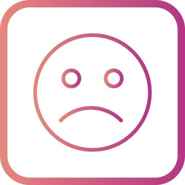 Vektör üzgün ifade simgesi