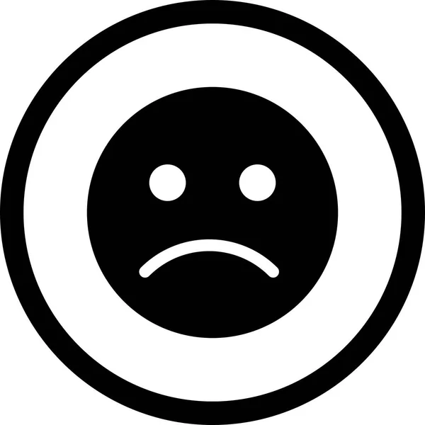 Vector triste Emoticon Icono — Archivo Imágenes Vectoriales