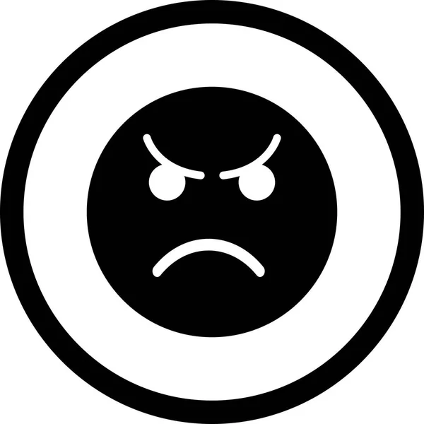 Vektor wütend Emoticon-Symbol — Stockvektor