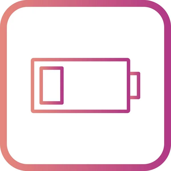 Vector Low Battery Icon — Stock Vector