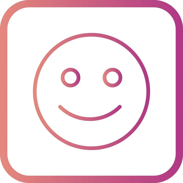 Vector Happy Emoticon Icon — Stock Vector