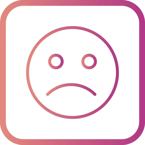 Vector triste Emoticon Icono — Vector de stock
