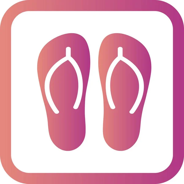 Vector Slippers Icon — Stock Vector