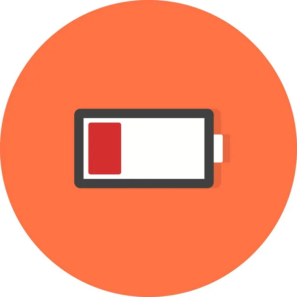 Vector Low Battery Icon — Stock Vector