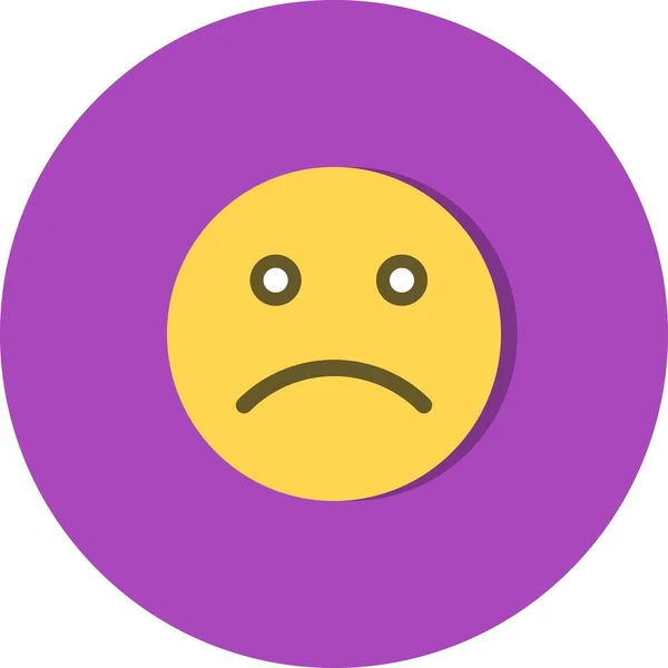 Ícone Emoticon Vector Sad — Vetor de Stock