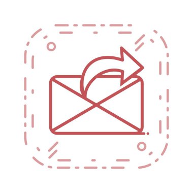 İllüstrasyon İleti Gönder Simgesi